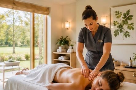 Spa therapist at work